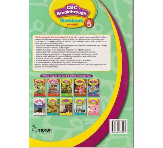Moran CBC Breakthrough Kiswahili Workbook Grade 5 by Moran